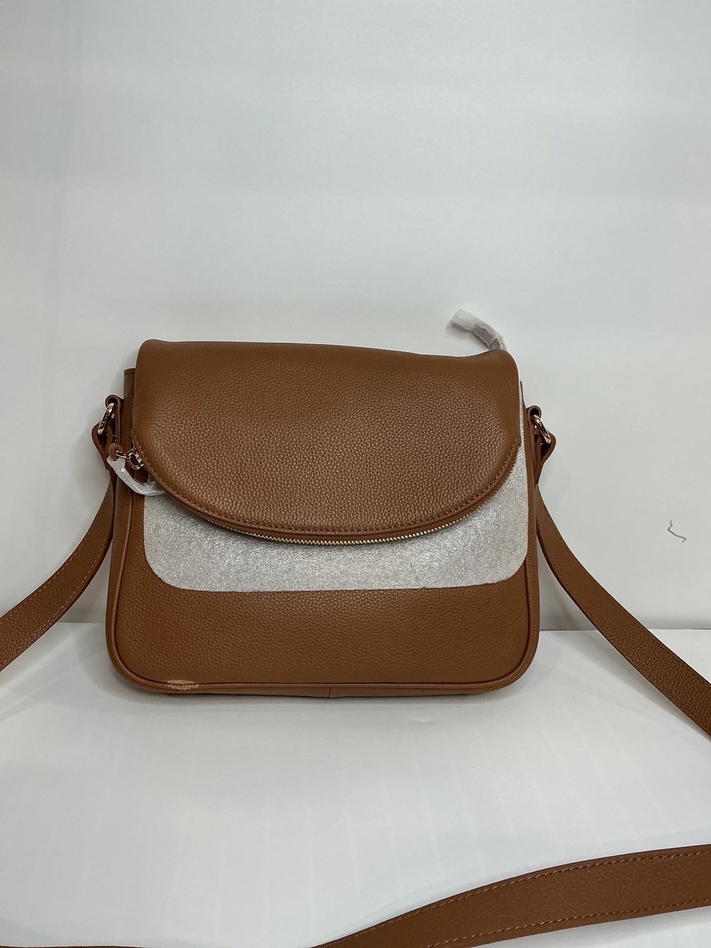 Italian Leather Foldover Crossbody
